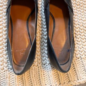 H by Halston black leather flats size 9